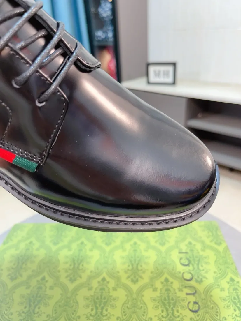 Men's men's shoes💰560🌹🌹Niuli [GUCCI] Formal men's leather shoes [strong][strong][strong] New model coming ~ original quality ☺The upper is imported from Italy with open edges, the leather is soft and delicate, and the wear-resistant and non-slip combination outsole is dignified and domineering, and the luxury charm is unobstructed! The natural and free nouveau riche leads the trend. Code number: 38-44
